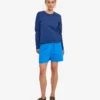 T-shirt femme à manches longues en coton bio - Bleu marine