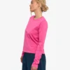 T-shirt femme à manches longues en coton bio - Rose bubble-gum