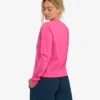 T-shirt femme à manches longues en coton bio - Rose bubble-gum