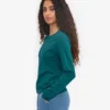 T-shirt femme à manches longues en coton bio - Vert océan