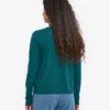 T-shirt femme à manches longues en coton bio - Vert océan
