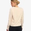 T-shirt à manches longues bio pour femme - Blanc ivoire