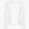 T-shirt à manches longues bio pour femme - Blanc optique