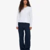 T-shirt à manches longues bio pour femme - Blanc optique