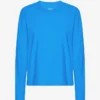 T-shirt à manches longues bio pour femme - Bleu Pacifique