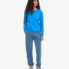 T-shirt à manches longues bio pour femme - Bleu Pacifique