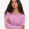 T-shirt à manches longues bio pour femme - Fleur de cerisier