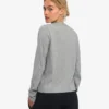 T-shirt à manches longues bio pour femme - Gris chiné