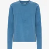 T-shirt à manches longues bio pour femme - Indigo délavé