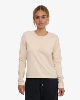 T-shirt à manches longues bio pour femme – Kaki délavé