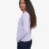 T-shirt à manches longues bio pour femme - Lavande pâle