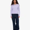 T-shirt à manches longues bio pour femme - Lavande pâle