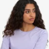 T-shirt à manches longues bio pour femme - Lavande pâle