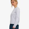 T-shirt à manches longues bio pour femme - Mélange neige
