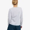 T-shirt à manches longues bio pour femme - Mélange neige
