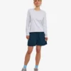 T-shirt à manches longues bio pour femme - Mélange neige