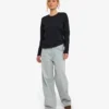 T-shirt à manches longues bio pour femme - Noir profond