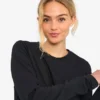 T-shirt à manches longues bio pour femme - Noir profond