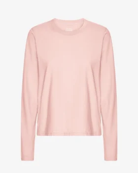 T-shirt à manches longues bio pour femme - Rose délavé