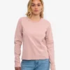 T-shirt à manches longues bio pour femme - Rose délavé