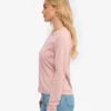 T-shirt à manches longues bio pour femme - Rose délavé