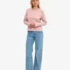 T-shirt à manches longues bio pour femme - Rose délavé
