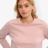 T-shirt à manches longues bio pour femme - Rose délavé
