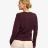 T-shirt à manches longues bio pour femme - Rouge sang de bœuf