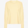 T-shirt à manches longues bio pour femme - Soft Yellow
