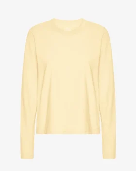 T-shirt à manches longues bio pour femme - Soft Yellow