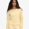 T-shirt à manches longues bio pour femme - Soft Yellow