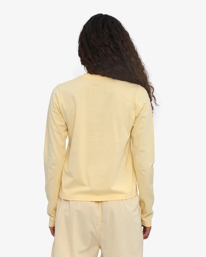T-shirt à manches longues bio pour femme - Soft Yellow