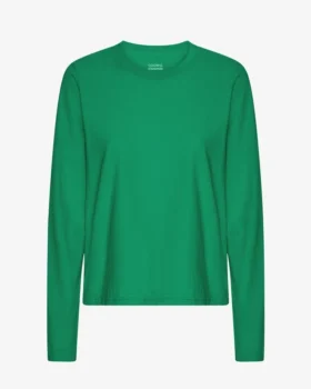 T-shirt à manches longues bio pour femme - Vert Kelly