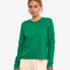 T-shirt à manches longues bio pour femme - Vert Kelly
