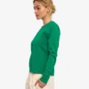 T-shirt à manches longues bio pour femme - Vert Kelly
