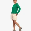 T-shirt à manches longues bio pour femme - Vert Kelly
