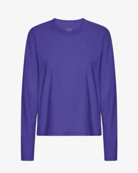 T-shirt à manches longues bio pour femme - Violet ultra