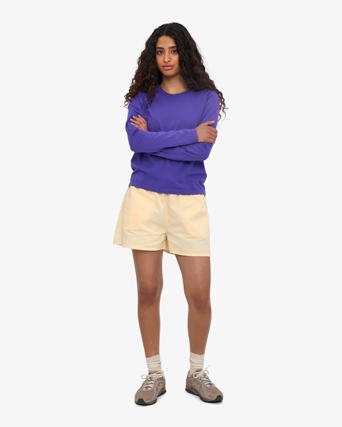 T-shirt à manches longues bio pour femme - Violet ultra