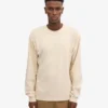 T-shirt à manches longues oversize en coton bio - Blanc ivoire