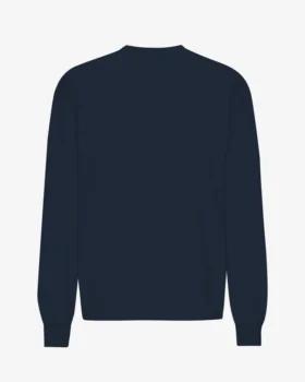 T-shirt à manches longues oversize en coton bio - Bleu marine