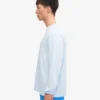 T-shirt à manches longues oversize en coton bio - Bleu polaire