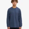 T-shirt à manches longues oversize en coton bio - Bleu pétrole