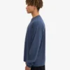 T-shirt à manches longues oversize en coton bio - Bleu pétrole