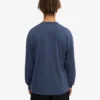 T-shirt à manches longues oversize en coton bio - Bleu pétrole