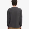 T-shirt à manches longues oversize en coton bio - Gris lave