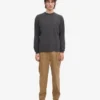 T-shirt à manches longues oversize en coton bio - Gris lave