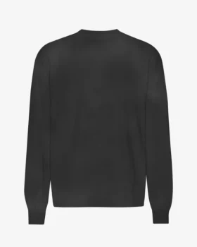T-shirt à manches longues oversize en coton bio - Noir délavé