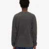 T-shirt à manches longues oversize en coton bio - Noir délavé
