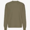 T-shirt à manches longues oversize en coton bio - Olive poussiéreux