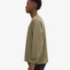 T-shirt à manches longues oversize en coton bio - Olive poussiéreux
